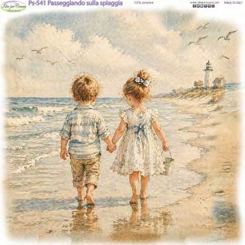 Pannolenci Stampato Passeggiando sulla spiaggia