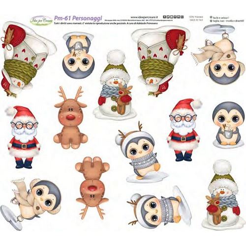 Pannolenci Stampato Personaggi Natalizi