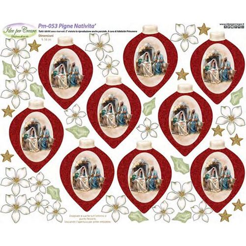 Pannolenci Stampato Pigne Natività