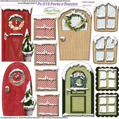 Pannolenci Stampato Porte e Finestre Innevate