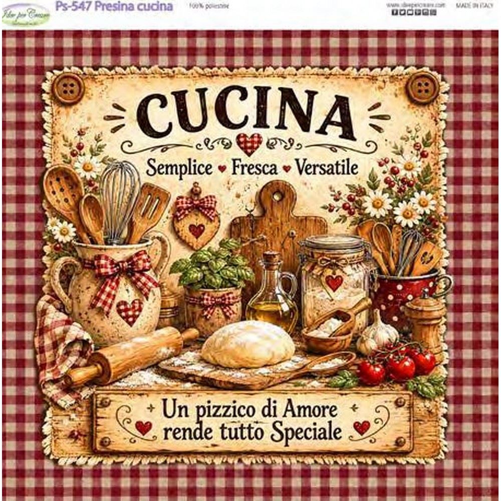 Pannolenci Stampato Presina Cucina