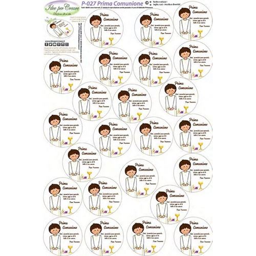 Pannolenci Stampato Prima Comunione Maschio