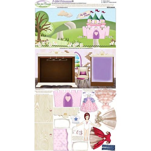 Pannolenci Stampato Princess Libro Tattile