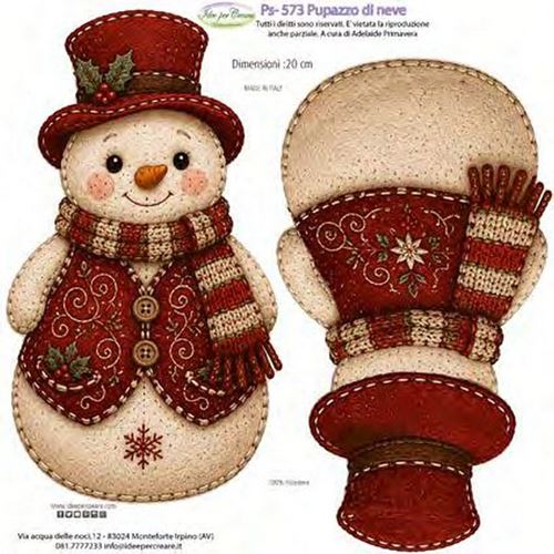 Pannolenci Stampato Pupazzo di neve