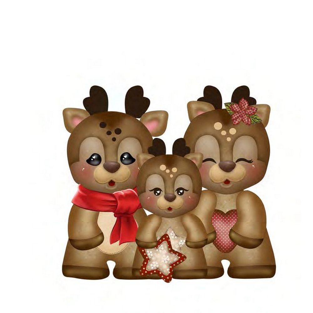 Pannolenci Stampato Renna Family