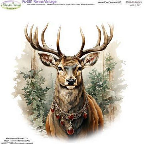 Pannolenci Stampato Renna Vintage