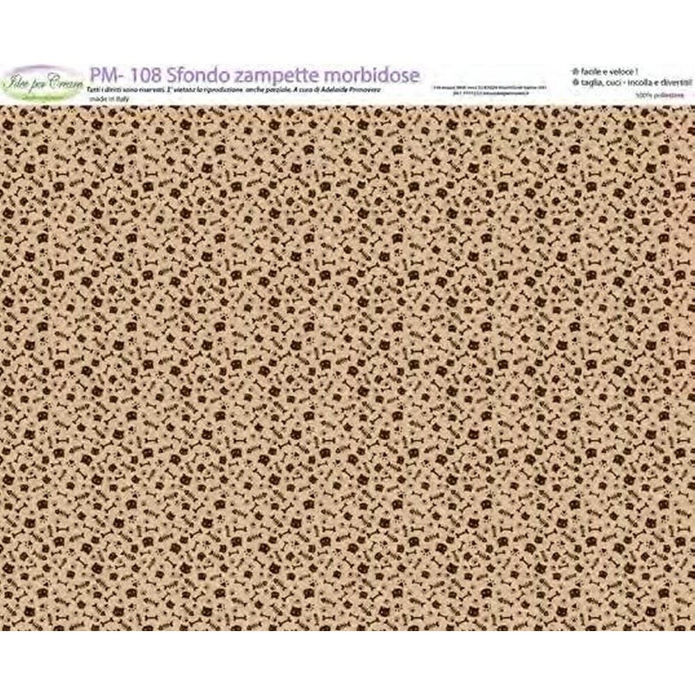 Pannolenci Stampato Sfondo Zampette Morbidose