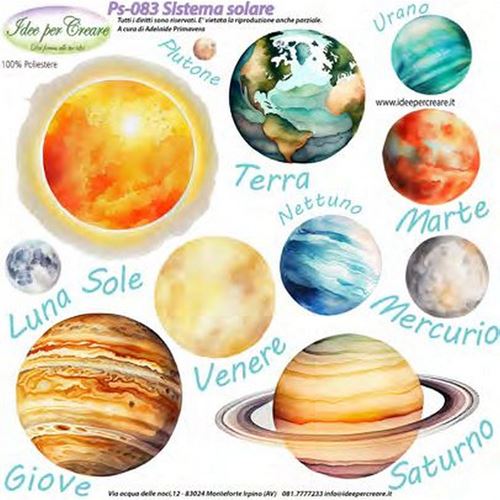 Pannolenci Stampato Sistema Solare