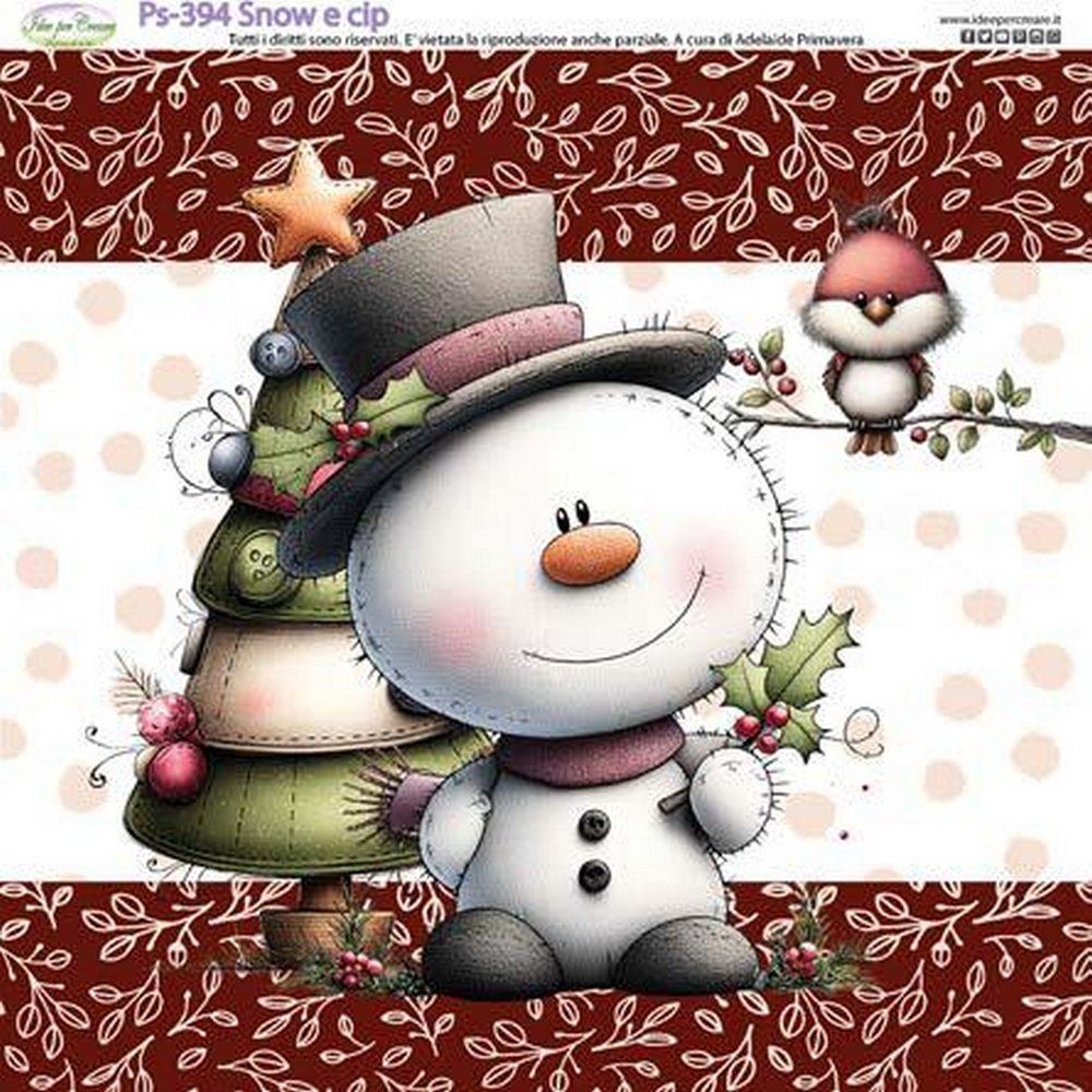 Pannolenci Stampato Snow e Cip