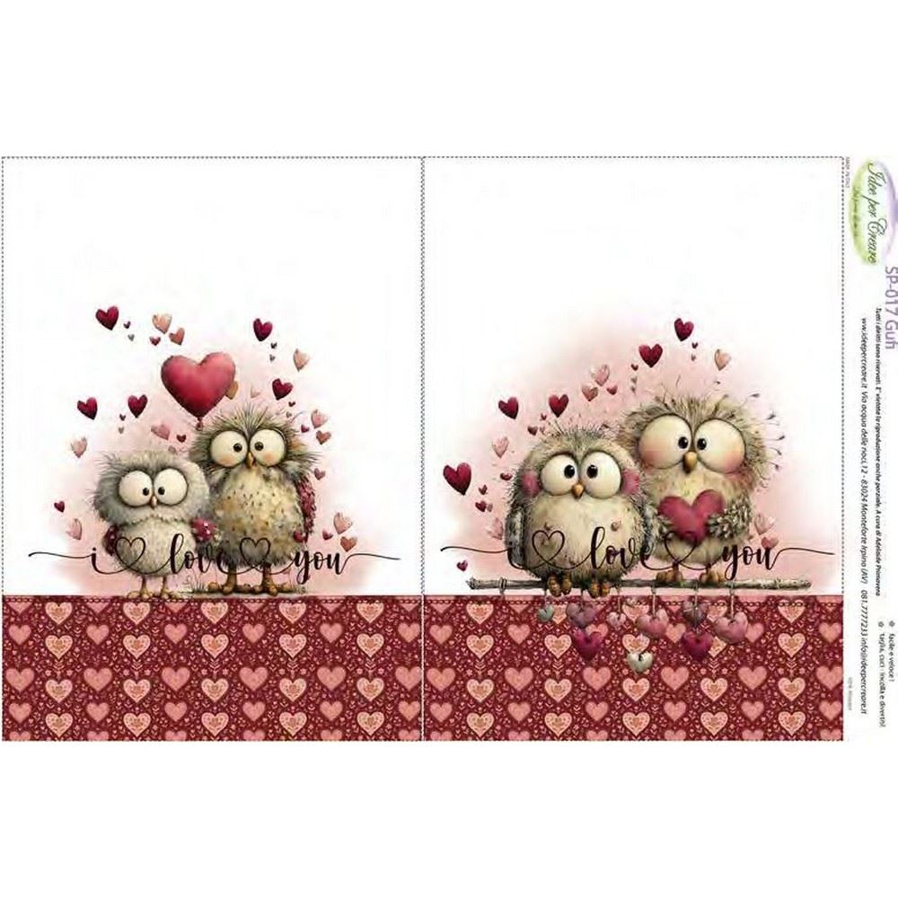 Pannolenci Stampato Spugna Gufi