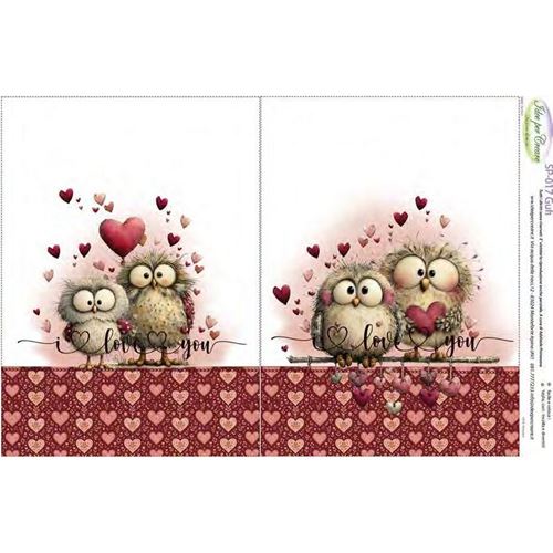 Pannolenci Stampato Spugna Gufi