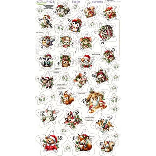 Pannolenci Stampato Stelle Avvento