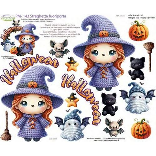 Pannolenci Stampato Streghetta Fuoriporta