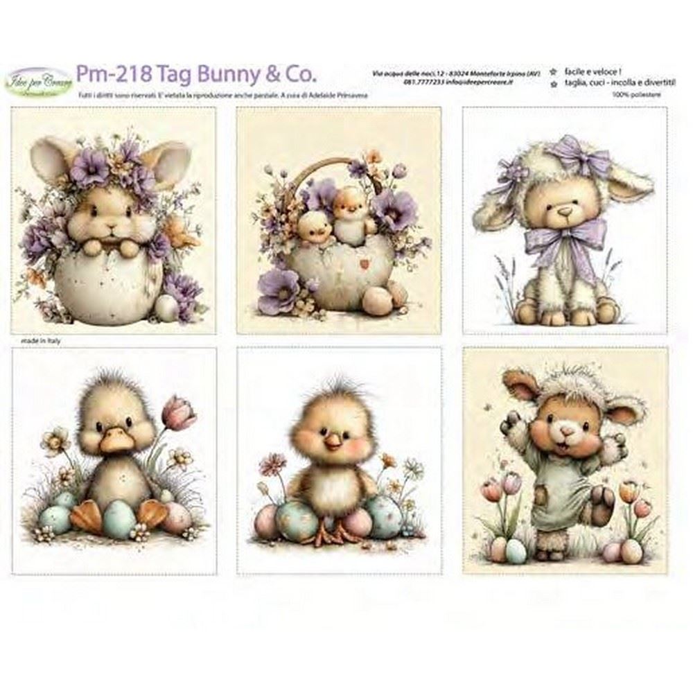 Pannolenci Stampato Tag Bunny & Co.