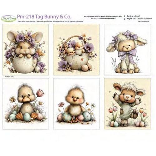 Pannolenci Stampato Tag Bunny & Co.