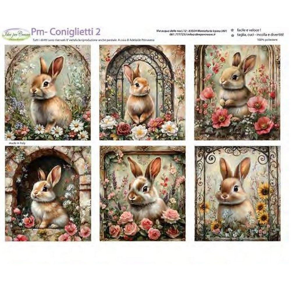 Pannolenci Stampato Tag Coniglietti 2