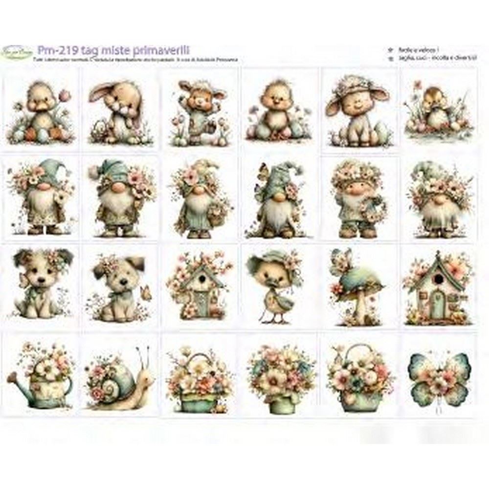Pannolenci Stampato Tag Miste Primaverili