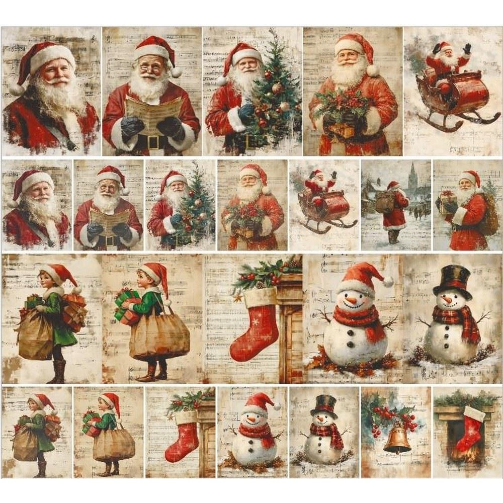 Pannolenci Stampato Tag Vintage Babbo
