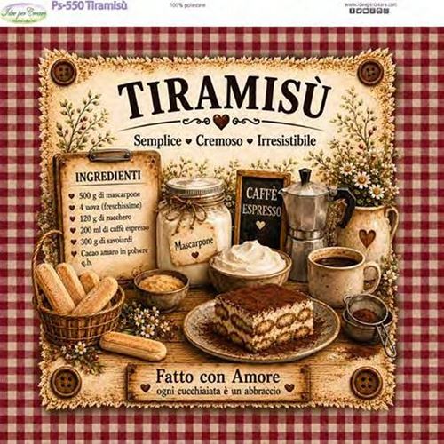 Pannolenci Stampato Tiramisù