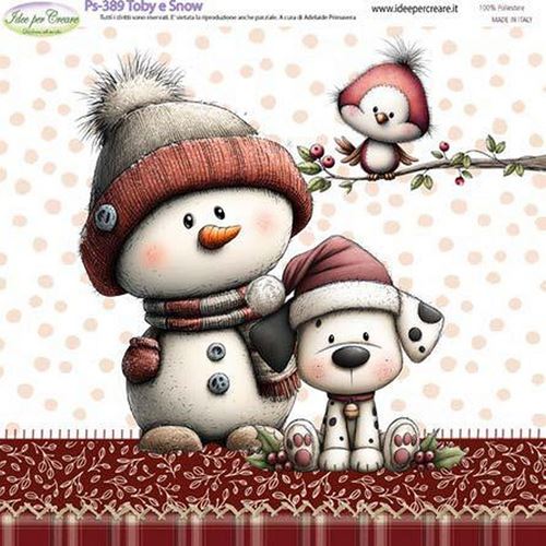 Pannolenci Stampato Toby e Snow