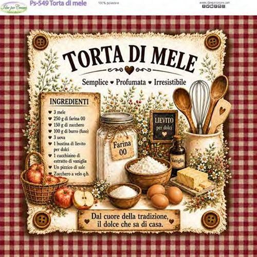 Pannolenci Stampato Torta di mele