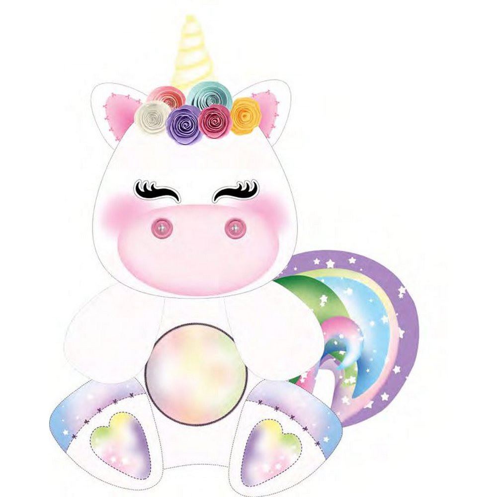 Pannolenci Stampato Unicorno Luminoso