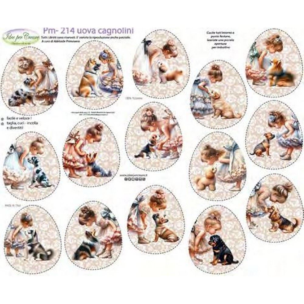 Pannolenci Stampato Uova cagnolini