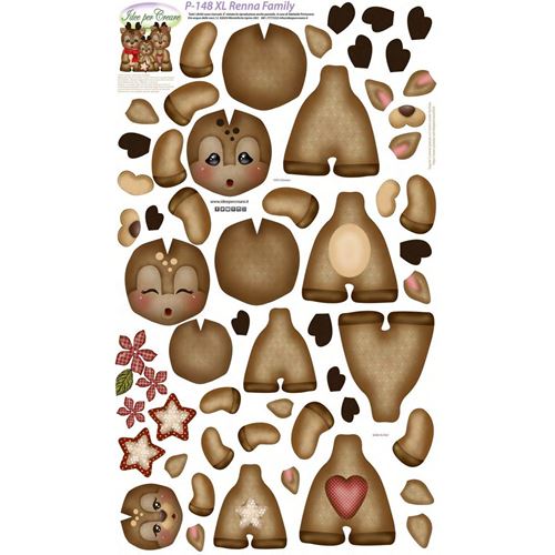 Pannolenci Stampato XL Renna Family