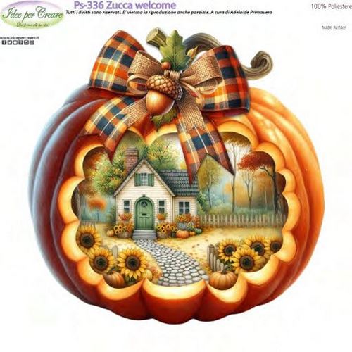 Pannolenci Stampato Zucca Welcome