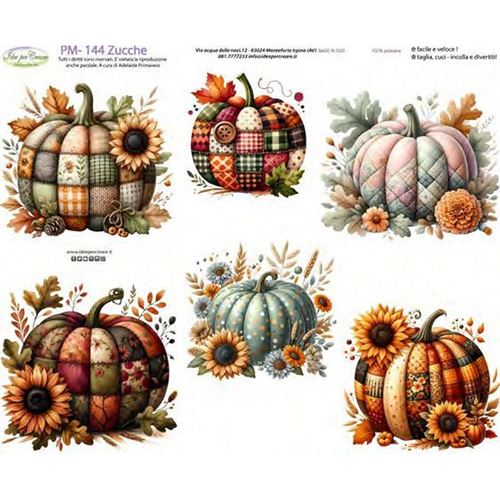 Pannolenci Stampato Zucche Patchwork