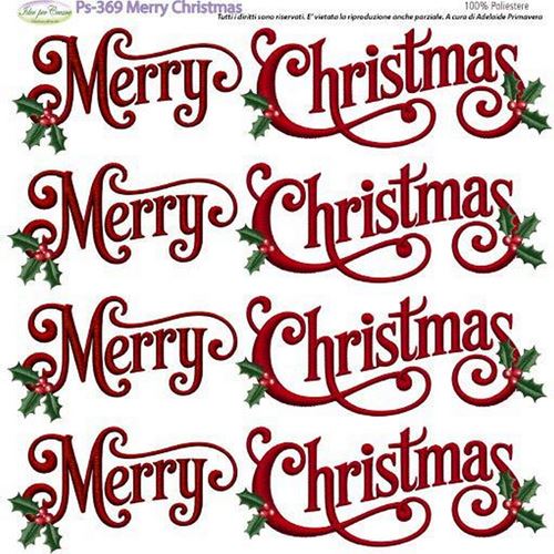 Pannolenci Stampato scritta Merry Christmas