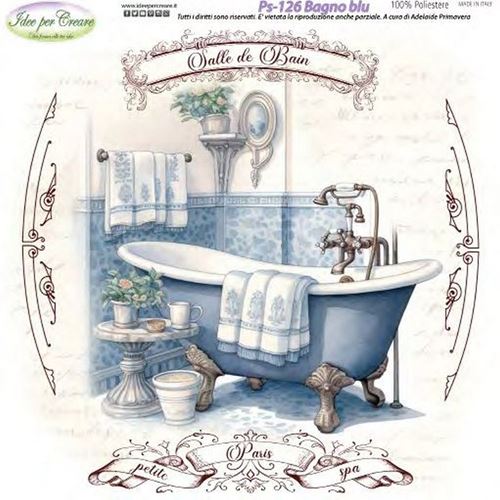 Pannolenci Stampato Bagno Blu