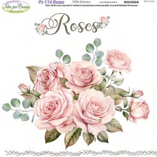 Pannolenci Stampato Rose