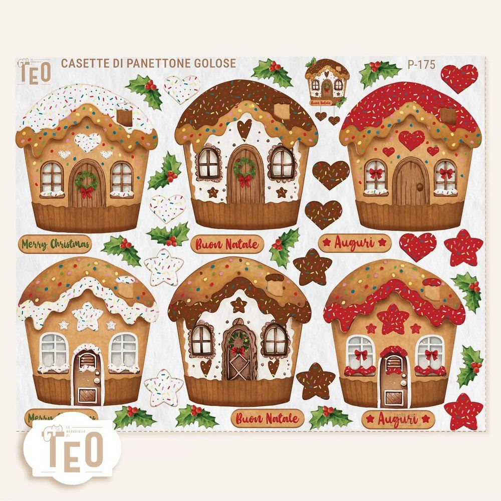 Pannolenci stampato Casette di Panettone Golose