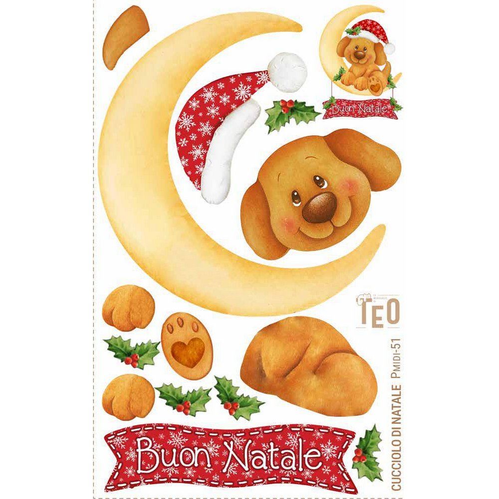 Pannolenci stampato Cucciolo di Natale