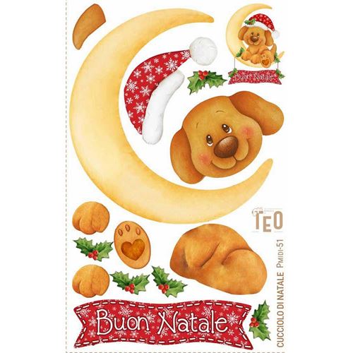 Pannolenci stampato Cucciolo di Natale