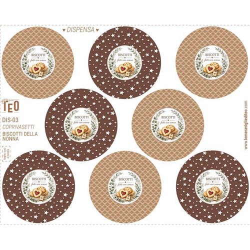 Pannolenci stampato Dispensa Coprivasetti Biscotti della Nonna