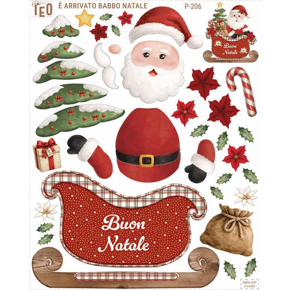 Pannolenci stampato E' arrivato Babbo Natale