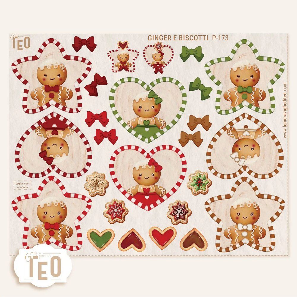 Pannolenci stampato Ginger e Biscotti