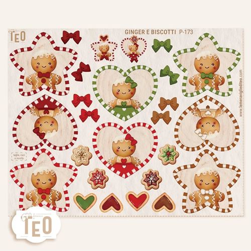 Pannolenci stampato Ginger e Biscotti