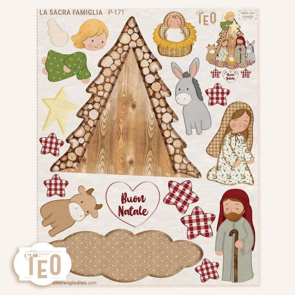 Pannolenci stampato La Sacra Famiglia