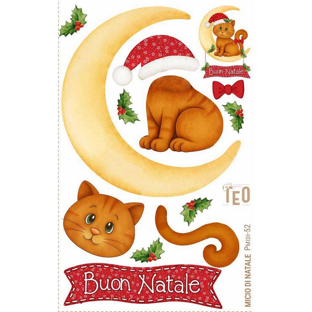 Pannolenci stampato Micio di Natale