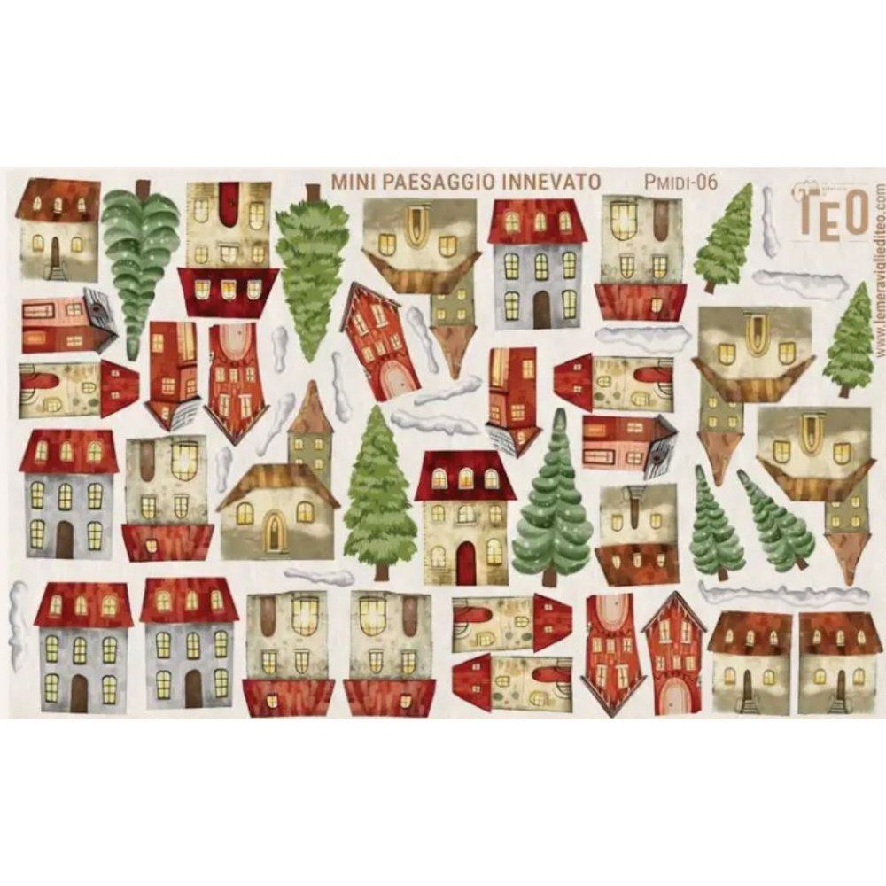 Pannolenci stampato Mini Paesaggio Innevato