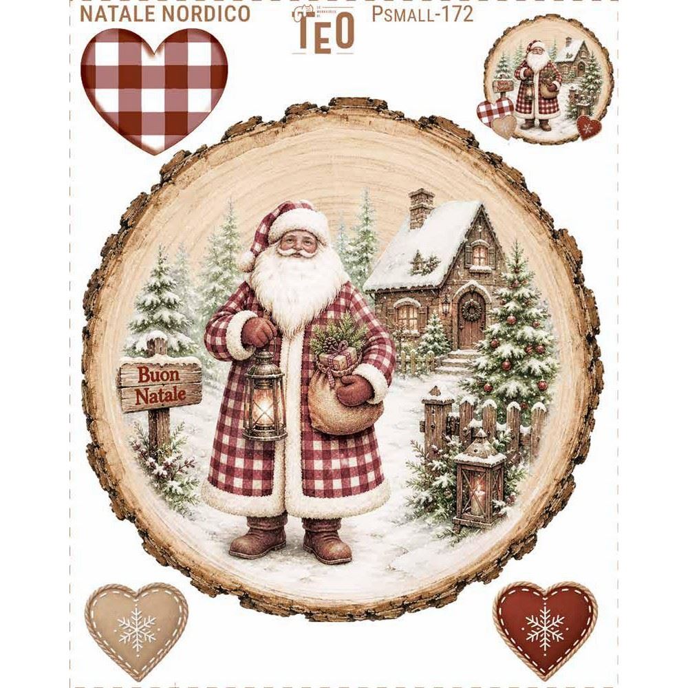 Pannolenci stampato Natale Nordico