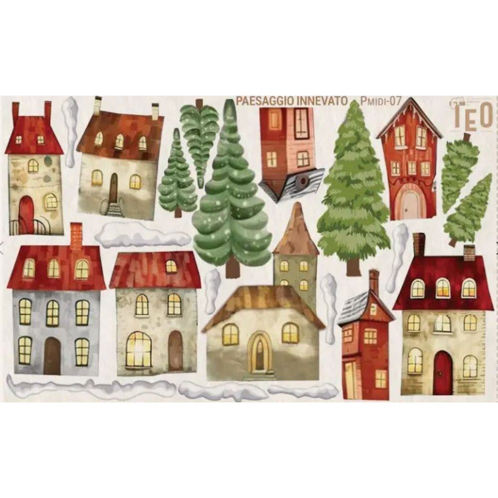 Pannolenci stampato Paesaggio Innevato