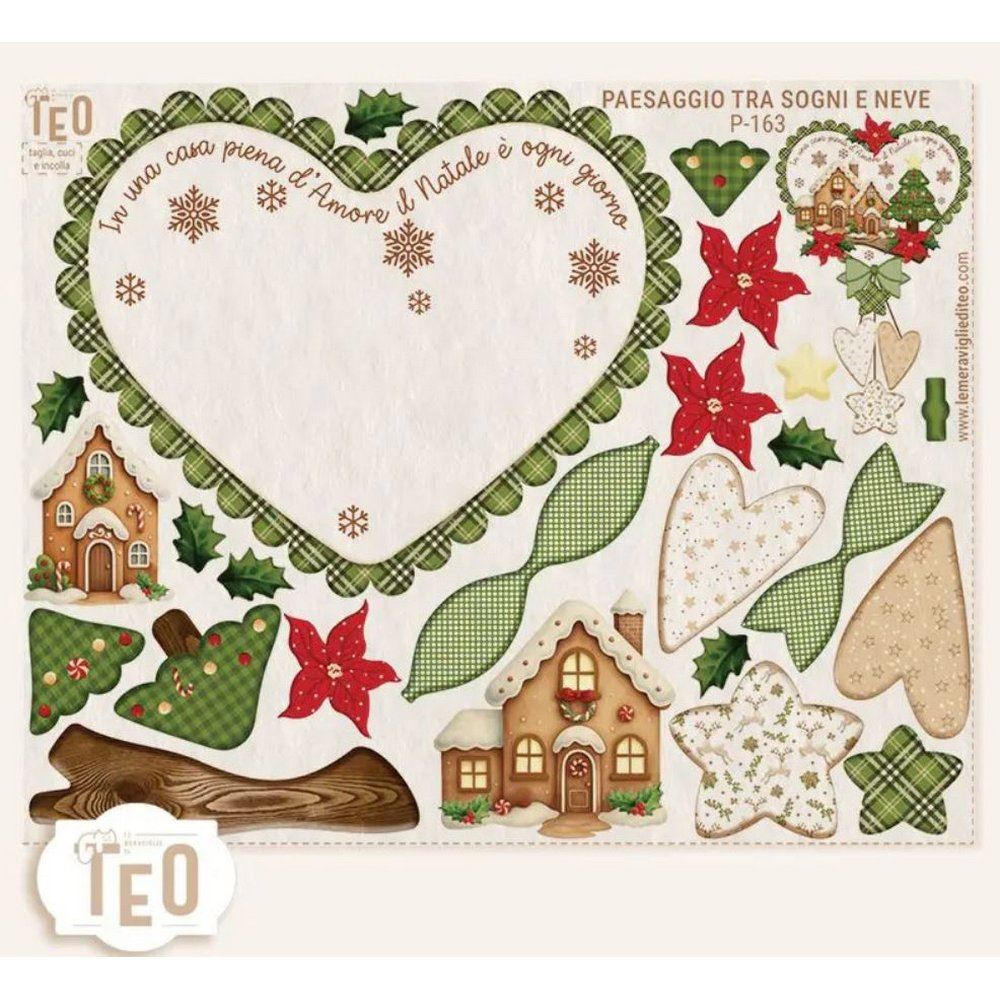 Pannolenci stampato Paesaggio tra sogni e neve