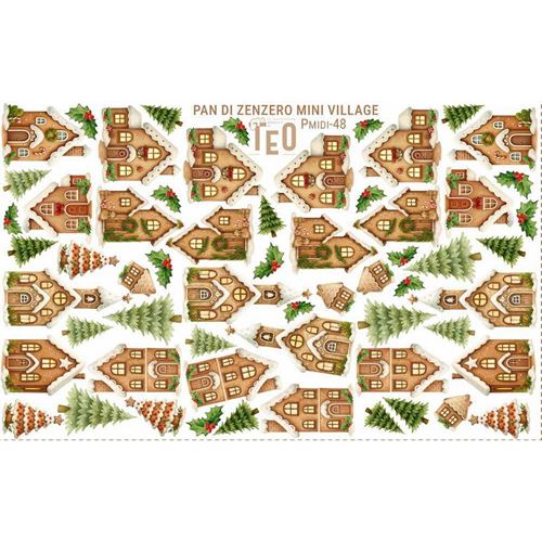 Pannolenci stampato Pan di Zenzero Mini Village