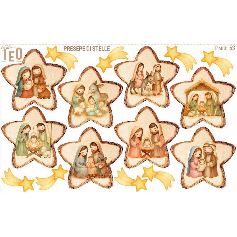 Pannolenci stampato Presepe di Stelle