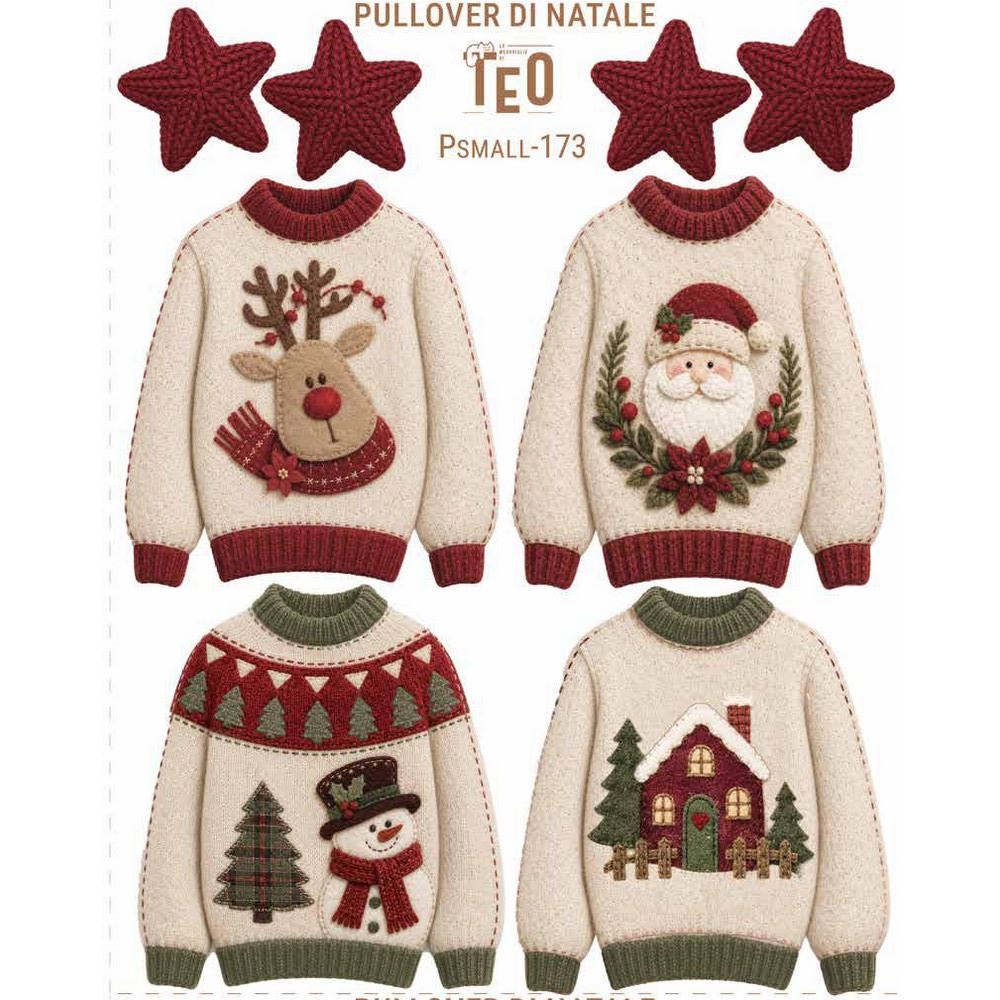 Pannolenci stampato Pullover di Natale