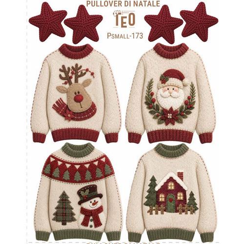Pannolenci stampato Pullover di Natale